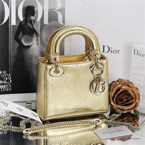 dior tasche gold|Dior mini bag.